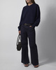 Wakakuu Icons Byxor Flared Cotton Navy S
