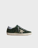 Golden Goose Deluxe Brand Sneakers Super Star Suede Glitter Star Leather Dark Green EUR 38