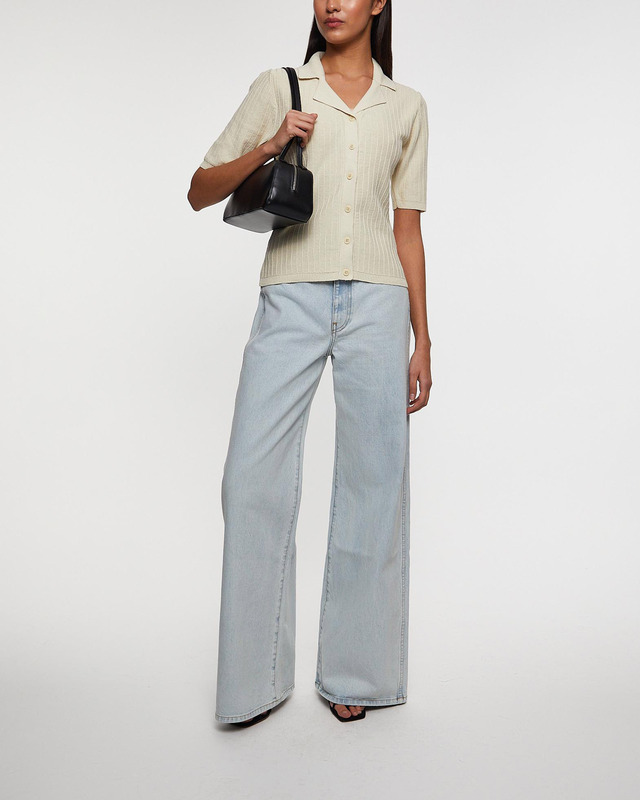 Filippa K Cardigan Shortsleeve Collar Cream S