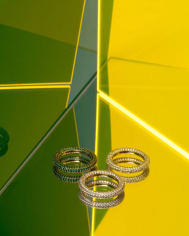 Izabel Display Colorful ring Guld/vit 54