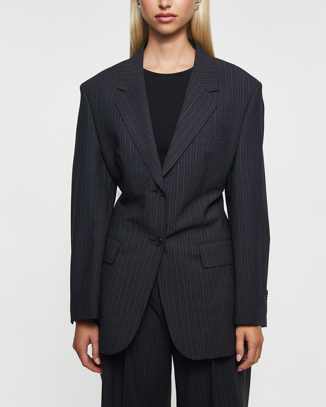Filippa K Blazer Hourglass Pinstripe  Anthracite 40