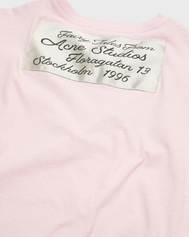 Acne Studios T-skjorte Logo Gathered Light pink XS