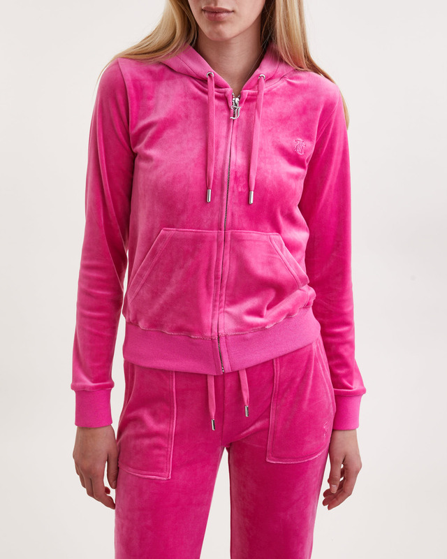 Juicy Couture Hoodie Classic Velour Zip Rosa XL