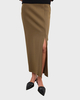 Dagmar Skirt Fitted Midi Dark Green M