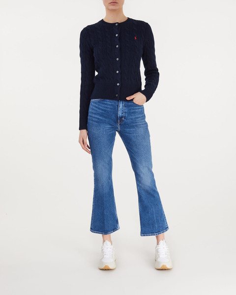 Cardigan Cable Long Sleeve Navy 2