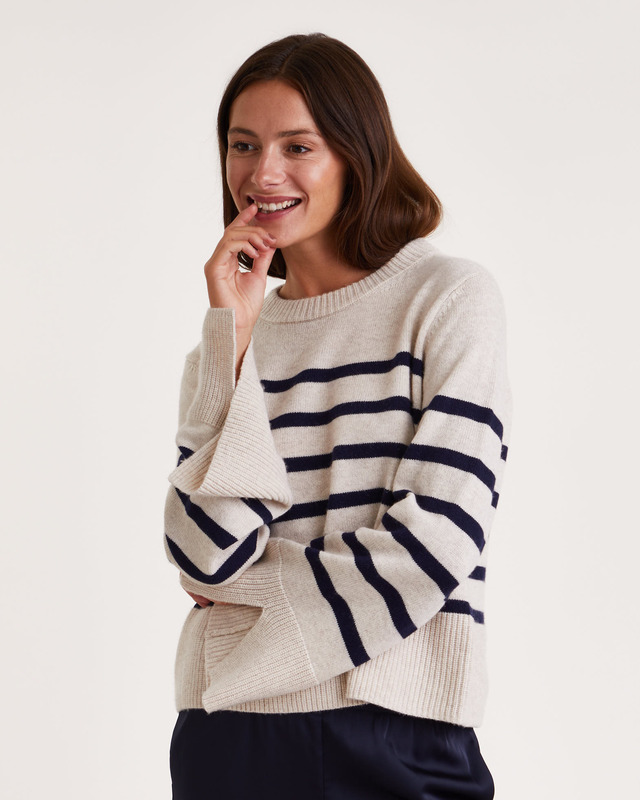 Wakakuu Icons Sweater Josie Stripe Knit Cream M