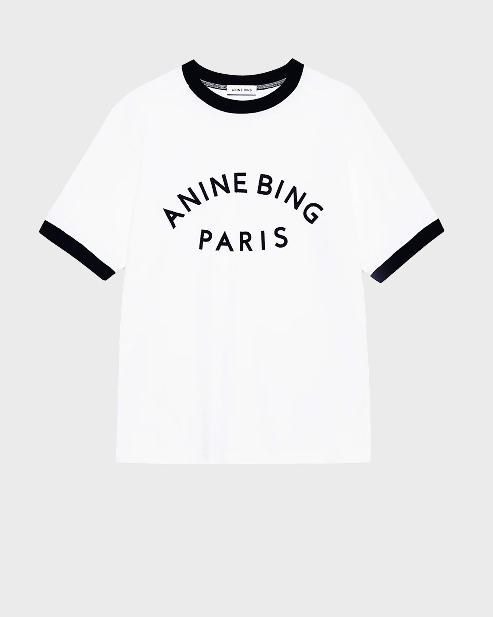 Anine Bing Women's Ivory Jaylin Tee Paris - Sma S