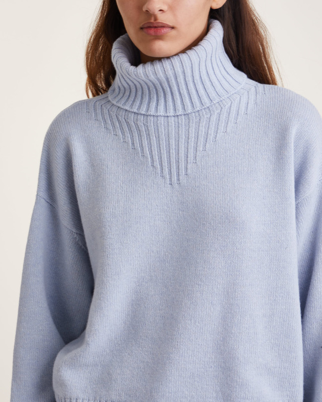 Filippa K Tröja Wool Turtleneck  Ljusblå M