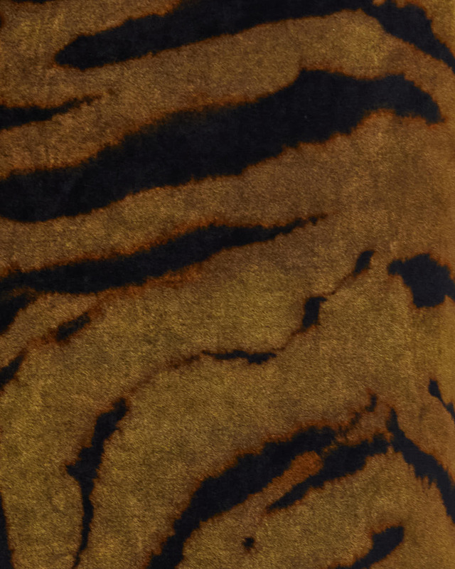 Ganni Jeans Printed Flock Denim Baggy Khaki 28