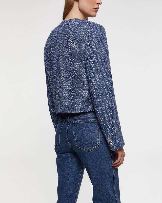 Anine Bing Jacket Amber Blue Tweed Blue L