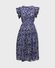 Ulla Johnson Klänning Kairi Flutter Sleeve Midi  Blå US 4 ( EUR 36)