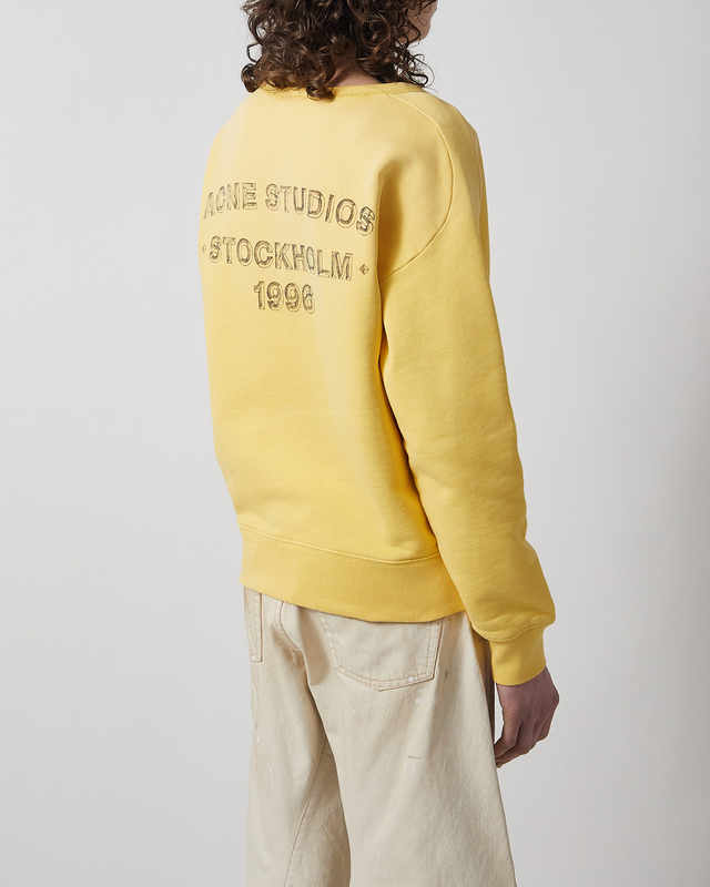 Acne Studios Sweatshirt Washed Logo Light yellow S-M