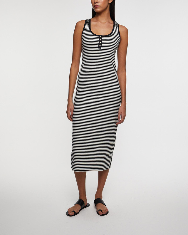 Anine Bing Dress Alessia Tank Midi Black/White L