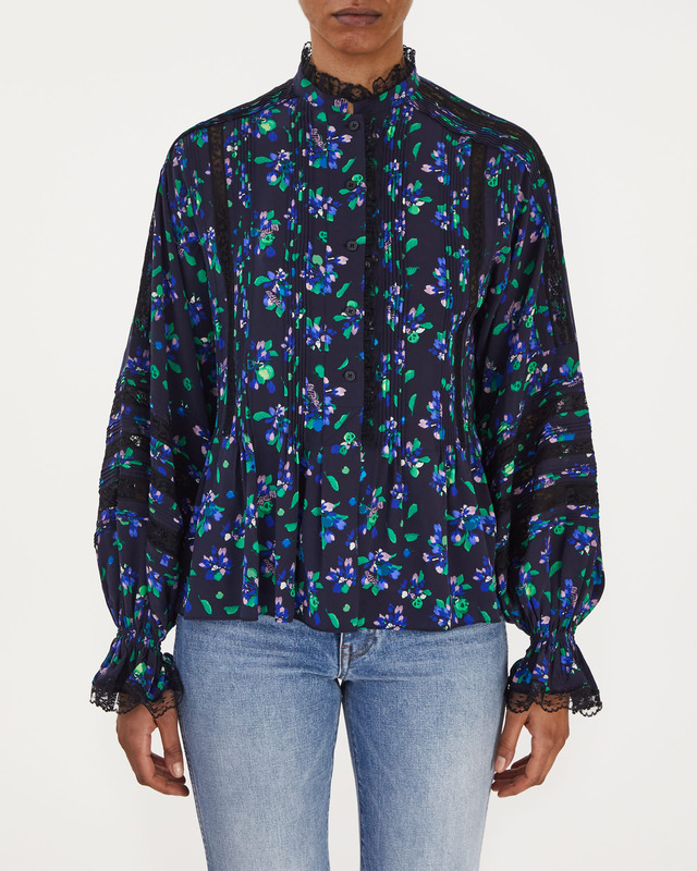 Zadig & Voltaire Blouse Tritelia Bianca Flower Svart XS