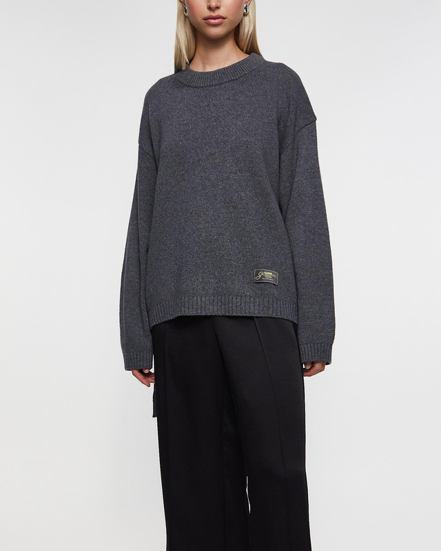 Ganni Sweater Future Wool Mix Oversized O-neck Phantom  L-XL