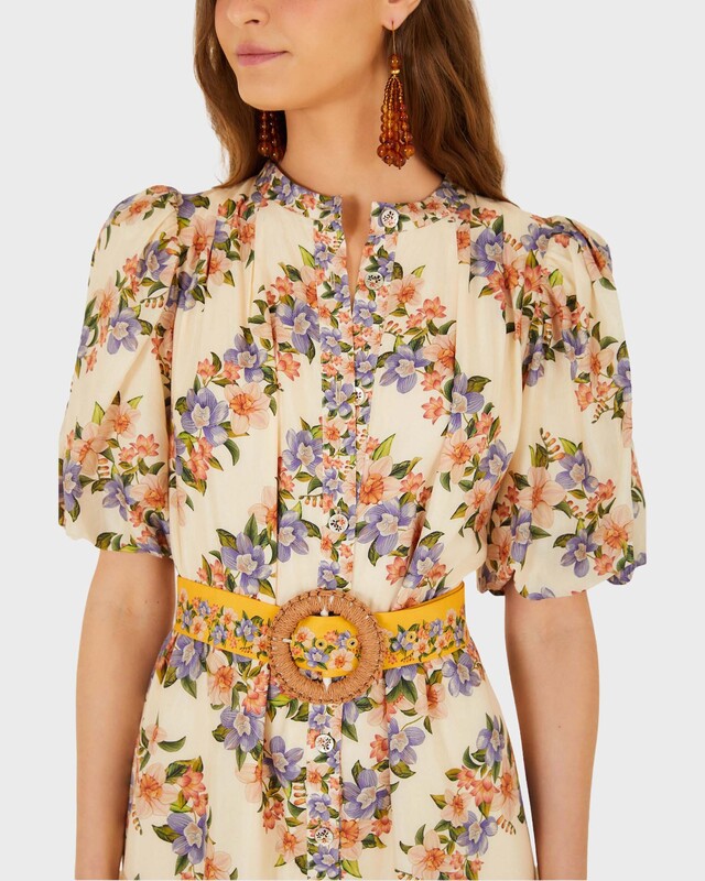 FARM Rio Dress Hilo Stripes Mini Sand L