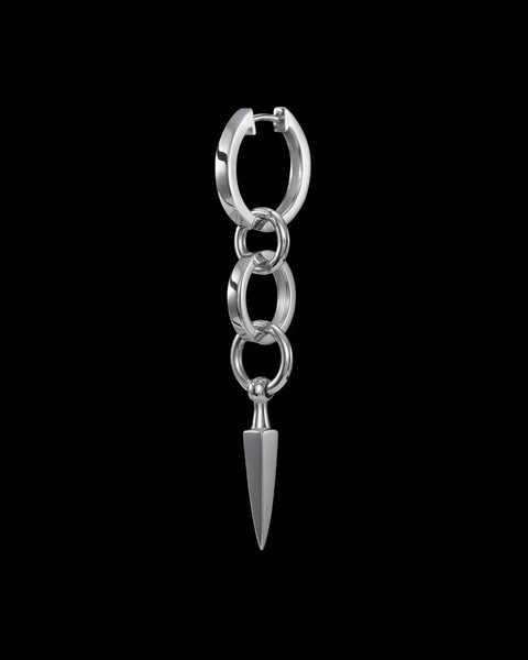 Earring Chaos Queen Plain Silver ONESIZE 1