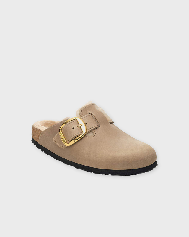 Birkenstock Tofflor Boston Shearling LEOI Tabacco Brun EUR 39