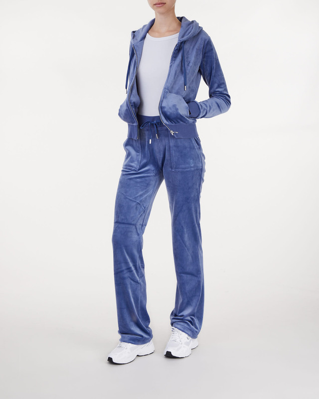 Juicy Couture Hoodie Classic Velour Zip Grå/blå XXS