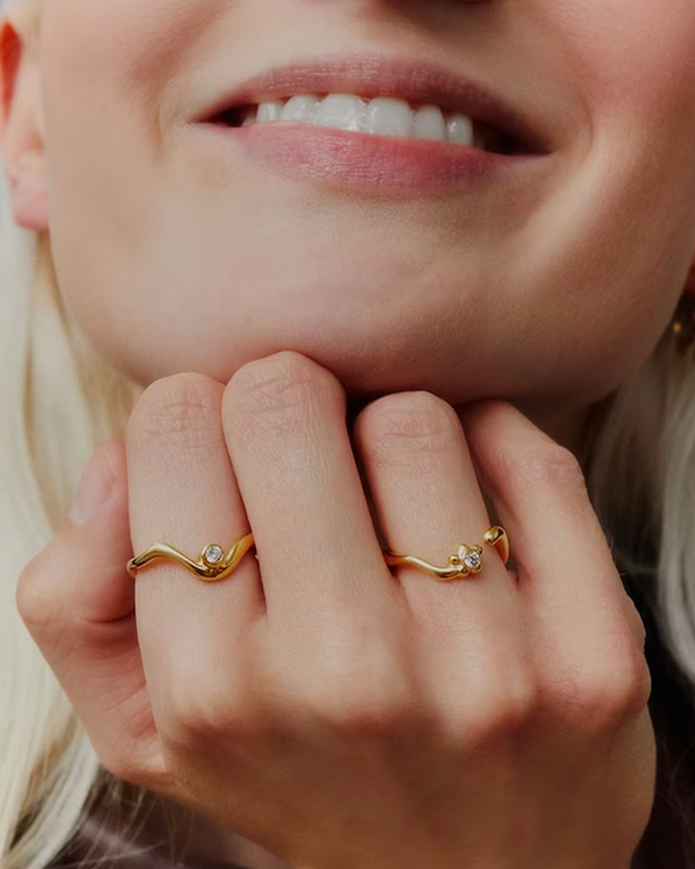 MARIA BLACK Ring Linnea Guld 54