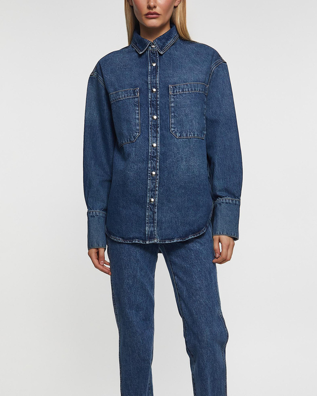 ANINE BING Skjorta Dante Denim Blå XS