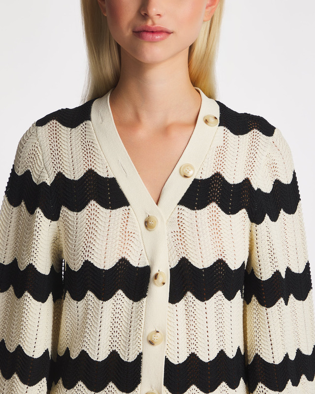 Malina Klänning Isobel Wide Sleeve Knitted Midi Svart M