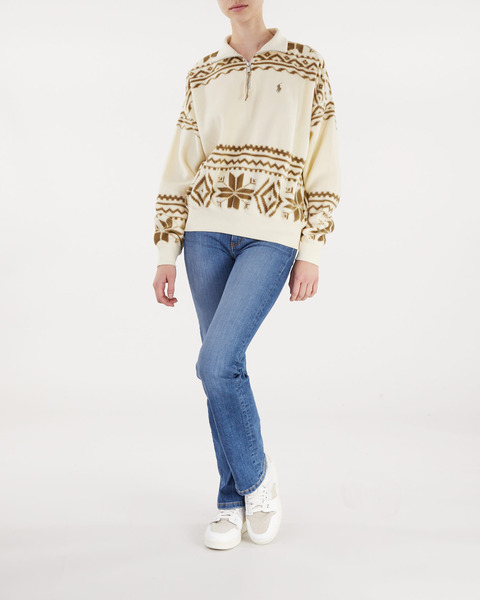 Long Sleeve Sweatshirt Beige 2