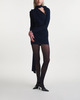 Magda Butrym Dress Long Sleeve Wrap Neck Mini Navy FR 40 (EUR 38)
