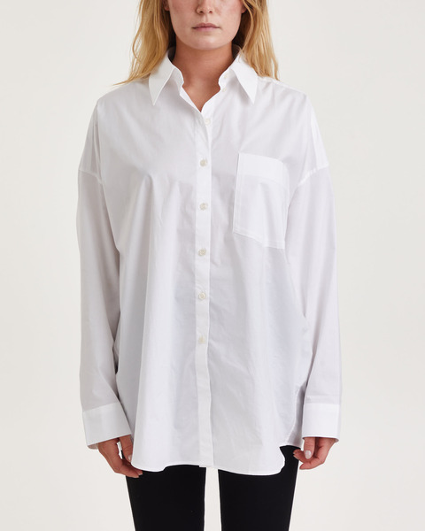 Shirt Oversized Long Sleeve Vit 2