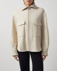 Moncler Jacket Bouclé Wool Blend Zip-Up Beige  IT 46 (EUR 40)