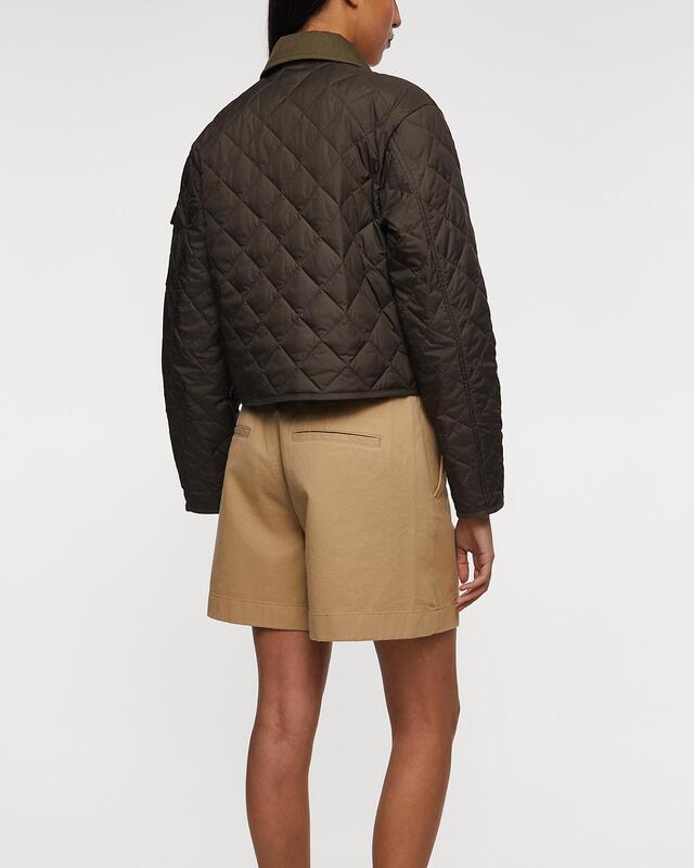 Moncler Jacka Chitre Diamond-Quilted Padded Oliv MONCLER 2 (M)