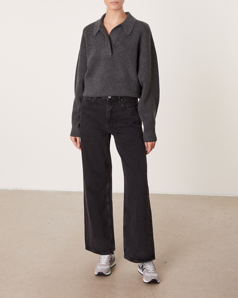 Jeans 02 Wide leg jean Washed black 1