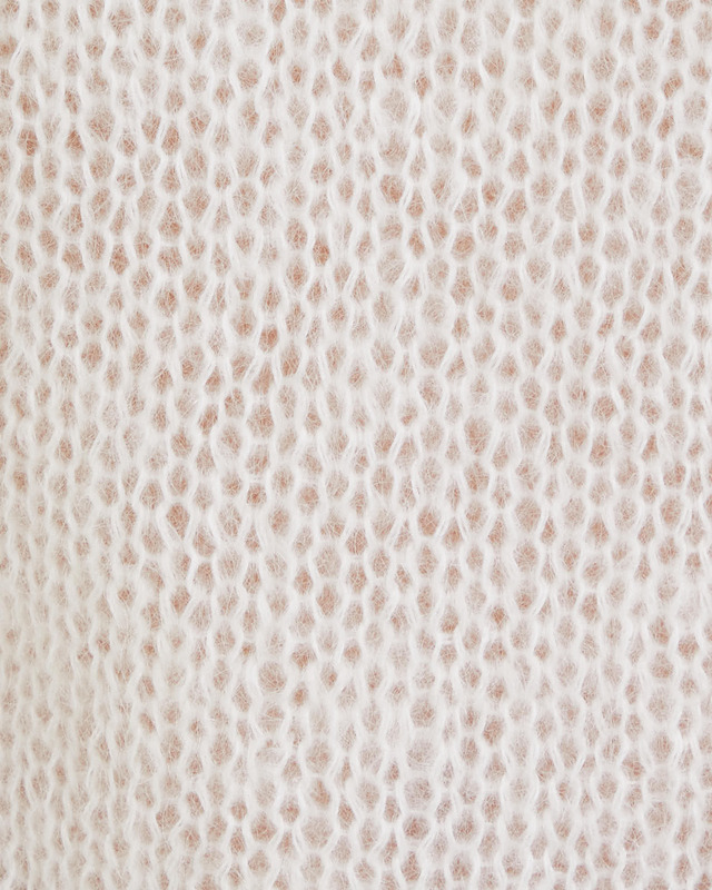 Ganni Top Mohair Open Back Vit XS