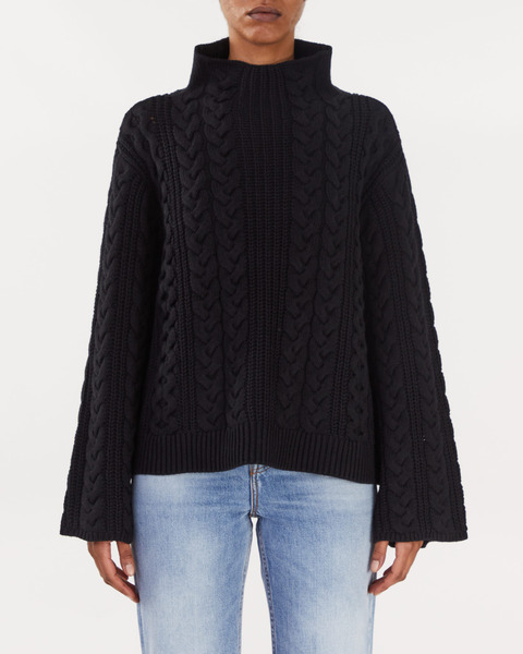 April Cable Sweater Black 1