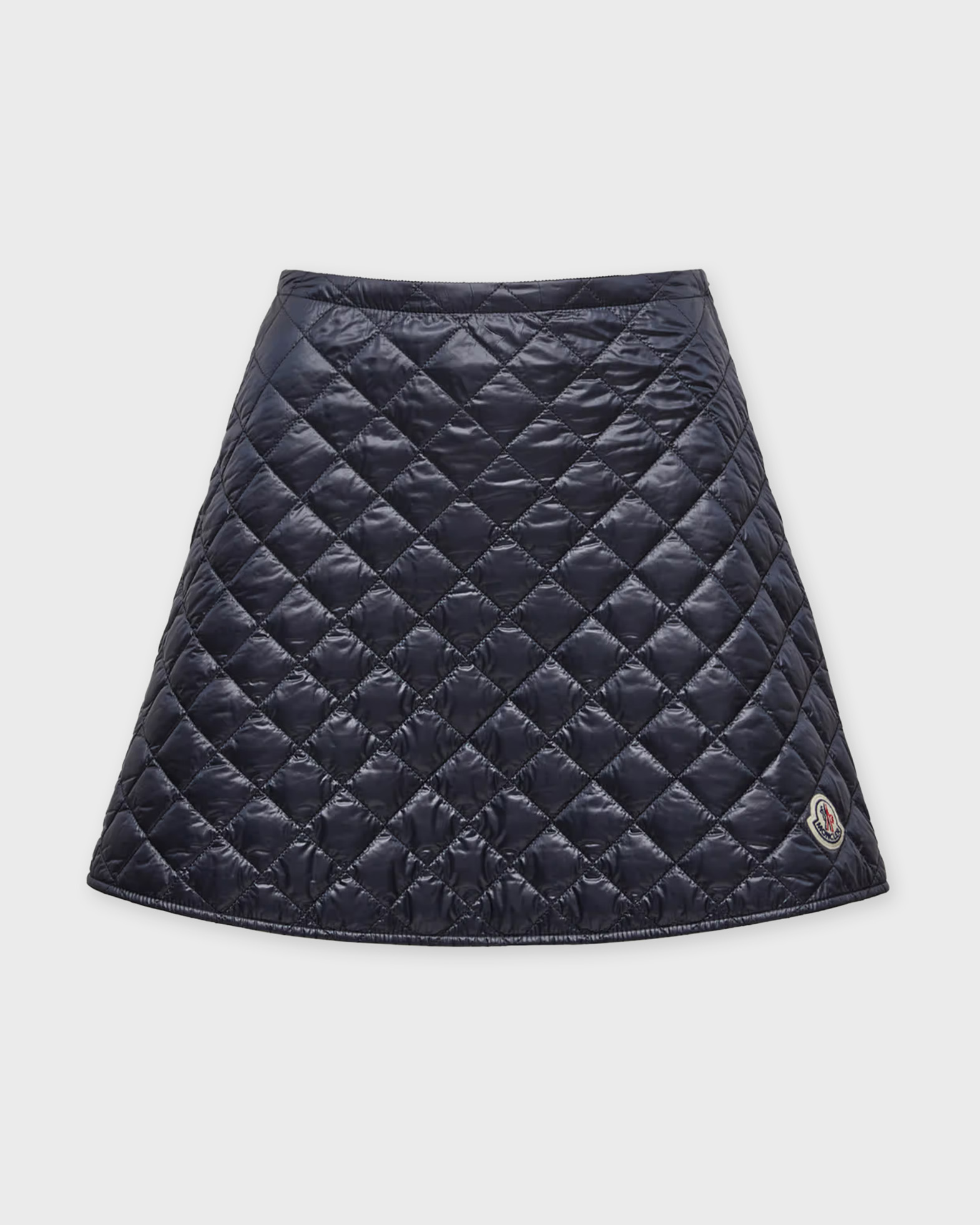 Moncler Women's Navy Skirt Diamond-Quilted Mini It 42 (Eur 36)