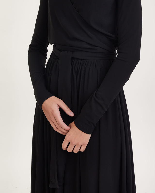 Proenza Schouler Dress Matte Crepe Wrap Black US 2 ( EUR 34)