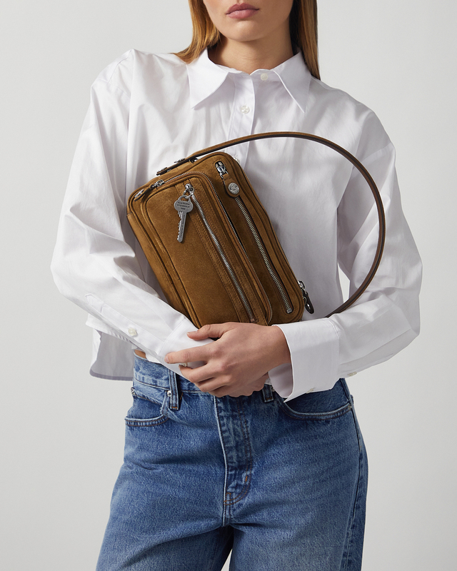 Acne Studios Väska Camero Party Suede Cognac ONESIZE