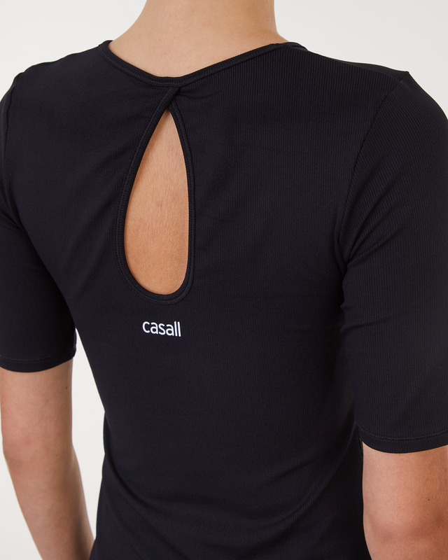 Casall Topp Rib Tee Svart 34