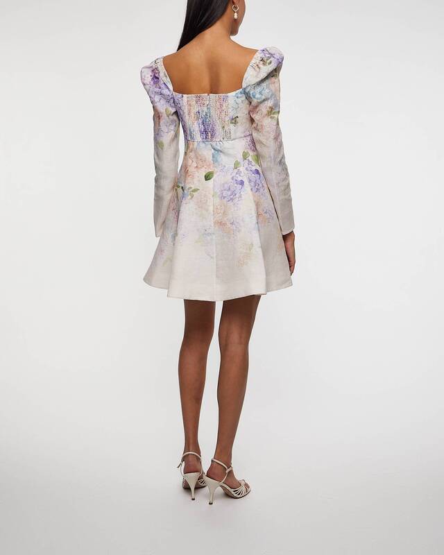 Zimmermann Klänning Dawning Puff Sleeve Mini Multicolor 1 (S-M)