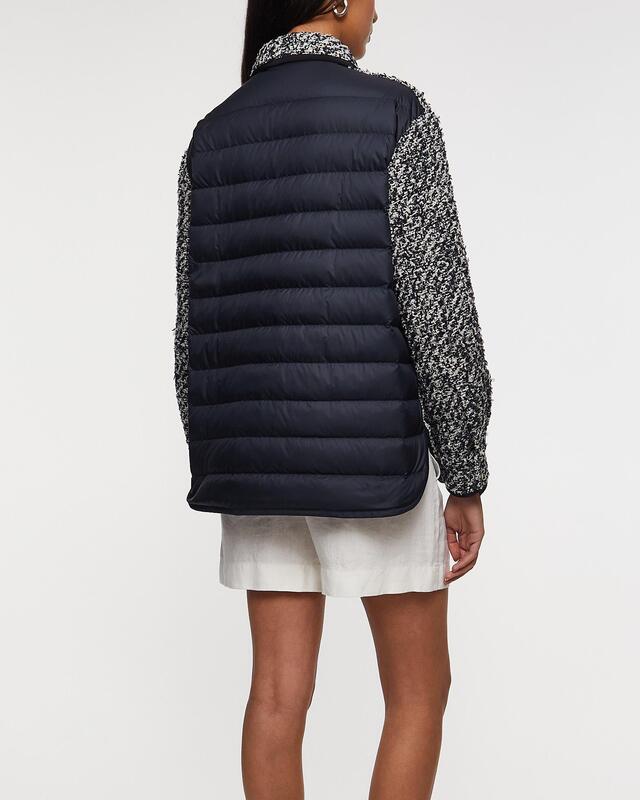 Moncler Jacka Tweed Down Shirt Aqua IT 42 (EUR 36)
