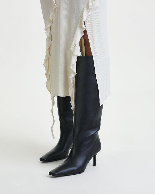 Acne Studios Skirt Ribbed Ruffle Ecru XS