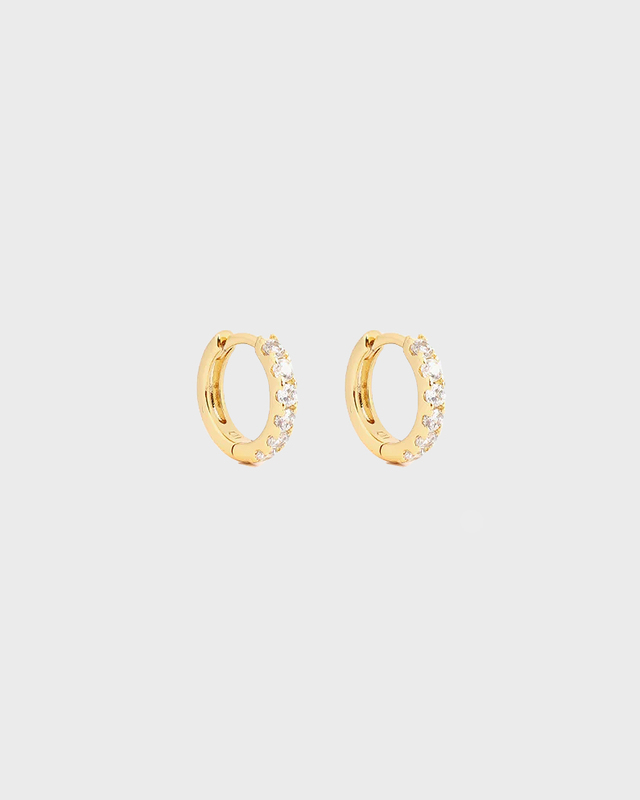 Izabel Display Mini hoop Guld/vit ONESIZE