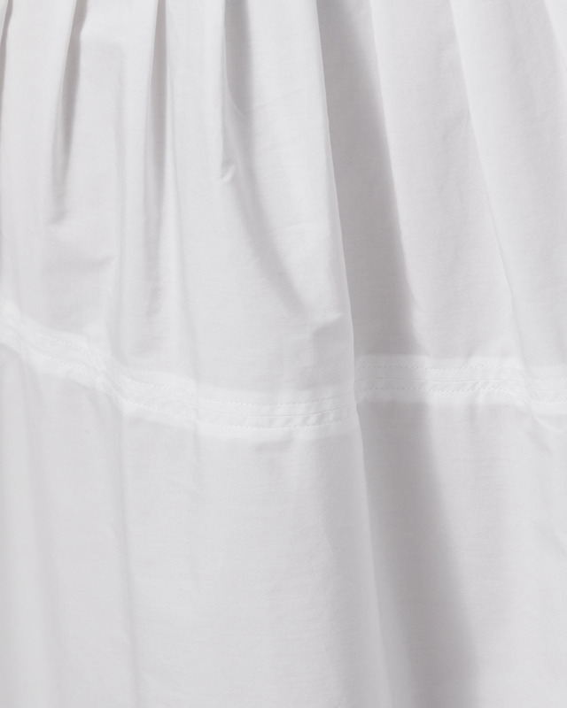 Max Mara Studio Nederdel Long Cotton Poplin White IT 44 (EUR M-L)