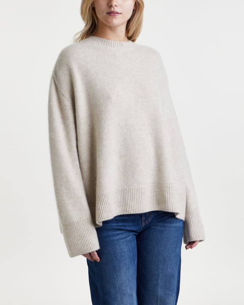 Tröja Cashmere Crewneck Beige 1