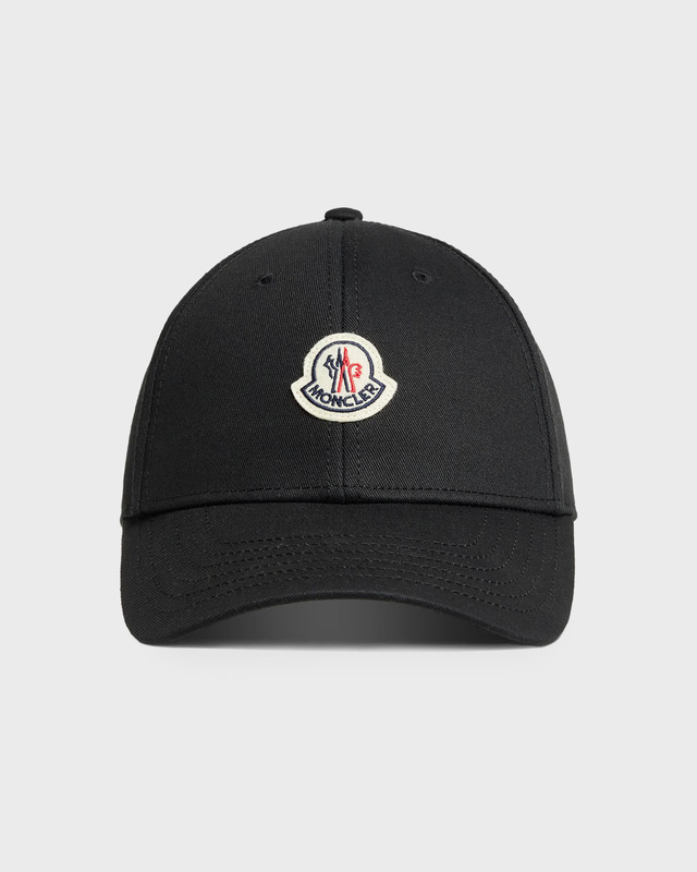 Moncler Cap Gabardine Baseball  Black ONESIZE