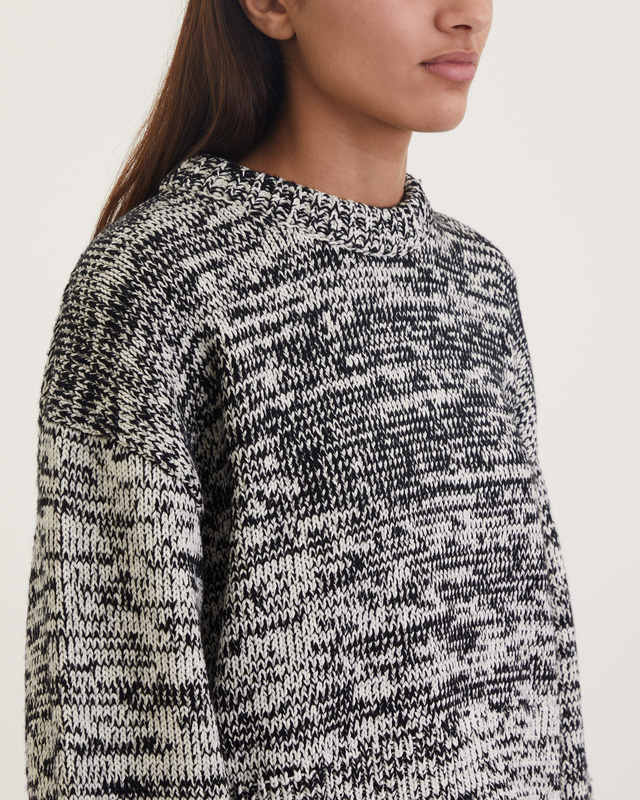 Dagmar Sweater Mouline Knit Svart/vit XS