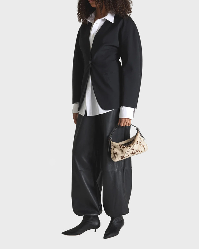 ATP Atelier Taske Vadena Mandorla/Walnut Printed Mini Cow/Vacchetta Vit/brun ONESIZE