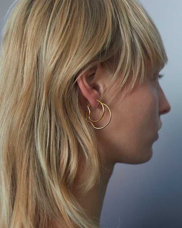 MARIA BLACK Earring Copenhagen 20 Hoop Gold ONESIZE