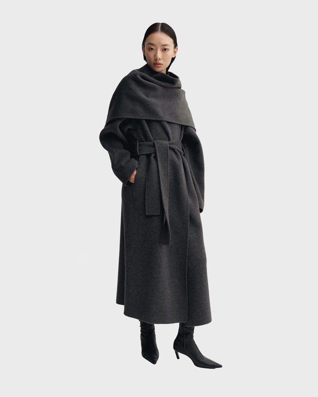 Almada Scarf Micha Doublé Dark Grey ONESIZE