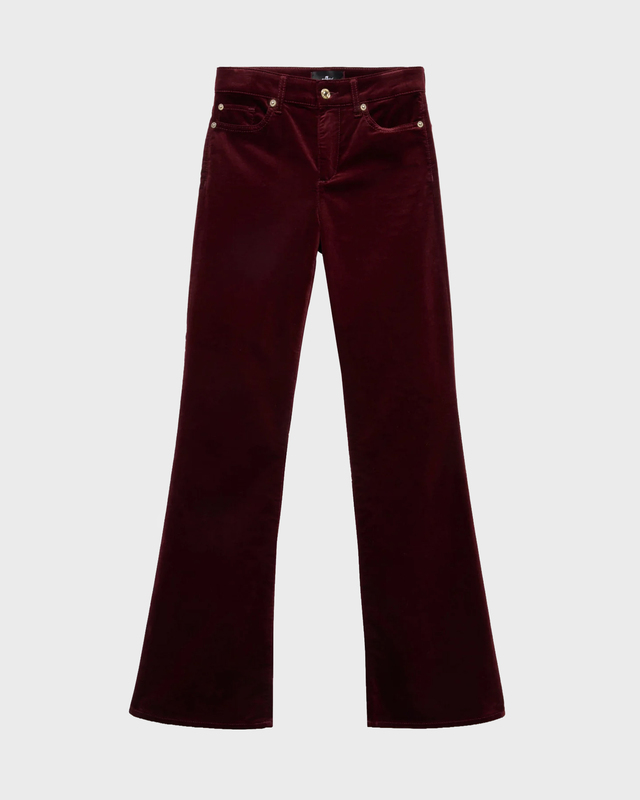 7 For All Mankind Bukser THE LEGGY BOOTCUT Velvet Burgundy 29